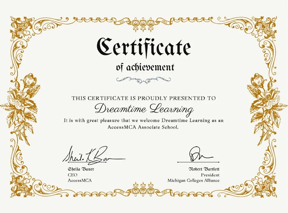 AccessMCA Certificate